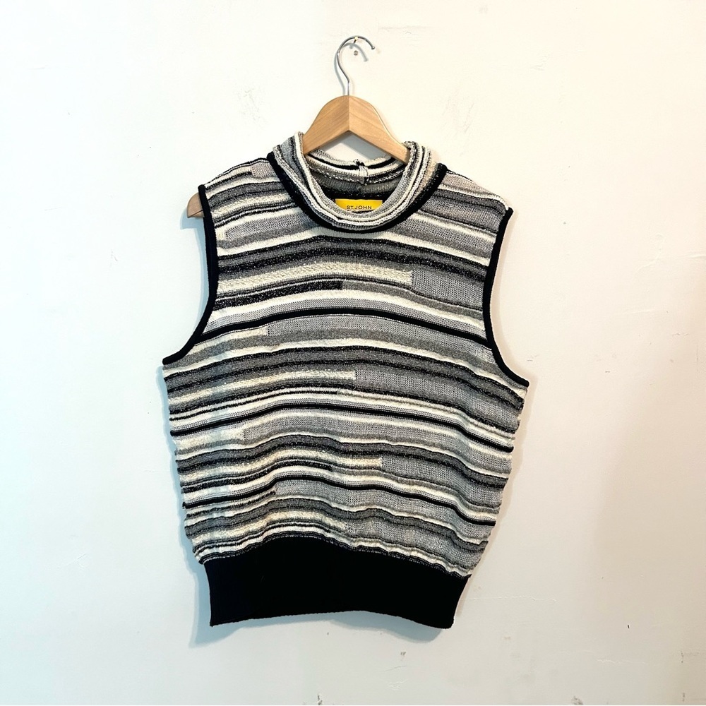 St. John Wool Knit Shimmer Top